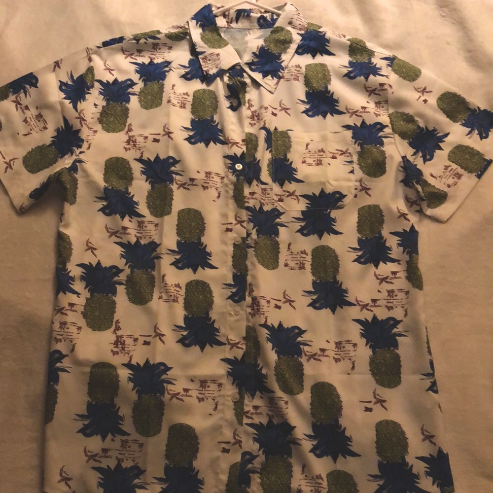 Pineapple Button Up Hawaiian Shirt